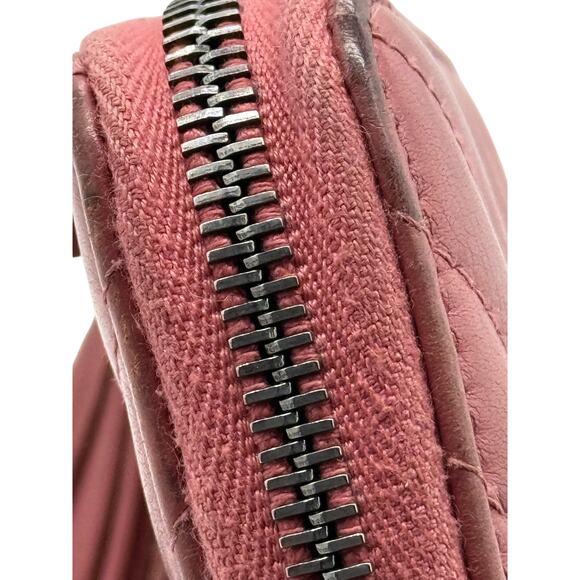 Chanel Caviar Quilted Large CC logo Zip Around Wallet Pink*Very Nice Condition - Picture 9 of 16